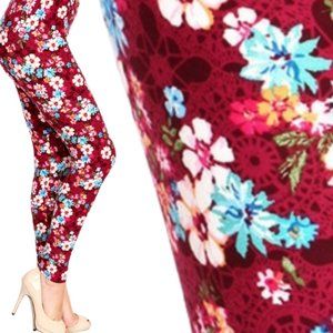 Leggings - Butter Soft US Women's Size 3-14 - Flower Power